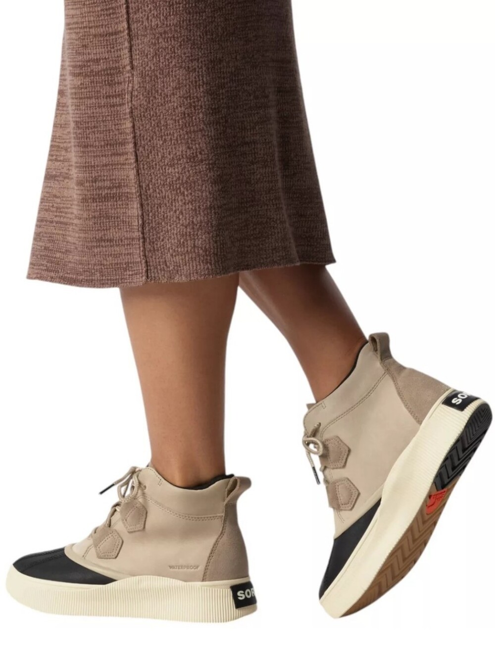 SOREL WP Out N' About IV Omega Taupe/Black Women's US 6.5 UK 4.5 Euro 37.5 Boots